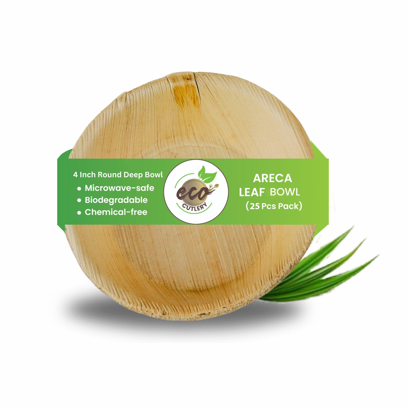 Areca Leaf Bowl ( 4 Inch Deep-bowl )