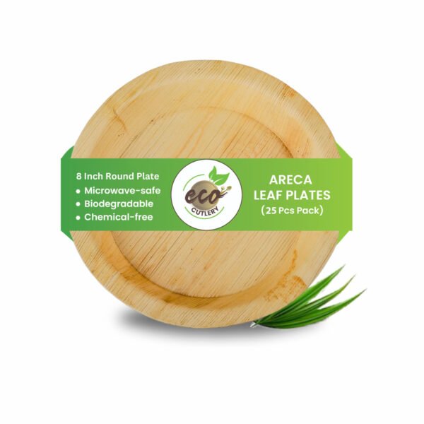 Round Areca Leaf Plate ( 8 Inch )